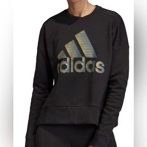 Adidas ID Glam black fleece sweatshirt
